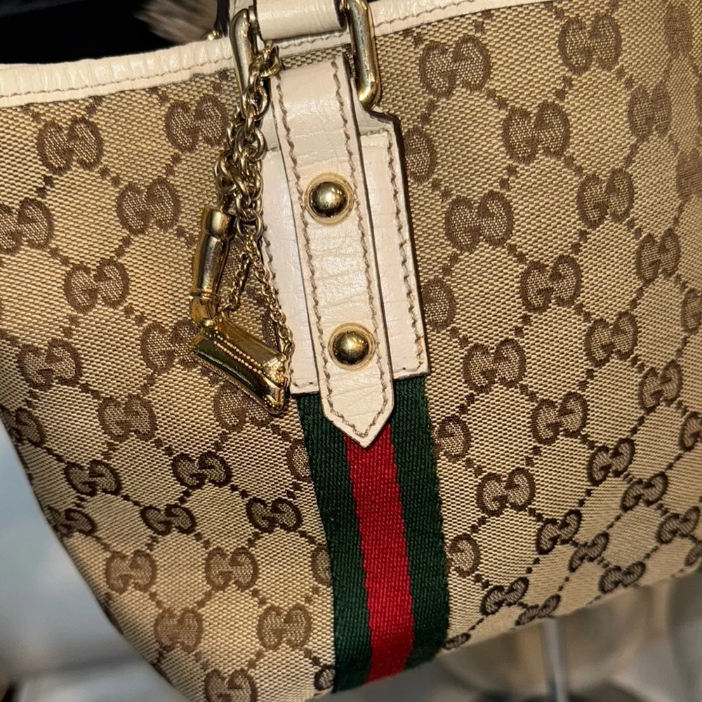 Authentic Gucci GG Canvas Top Handle Bag